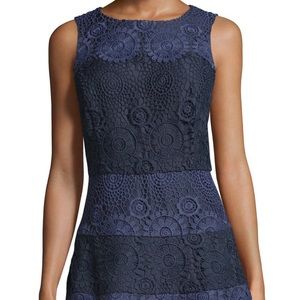 Nanette Lepore Crocheted Tonal Panel Dress
